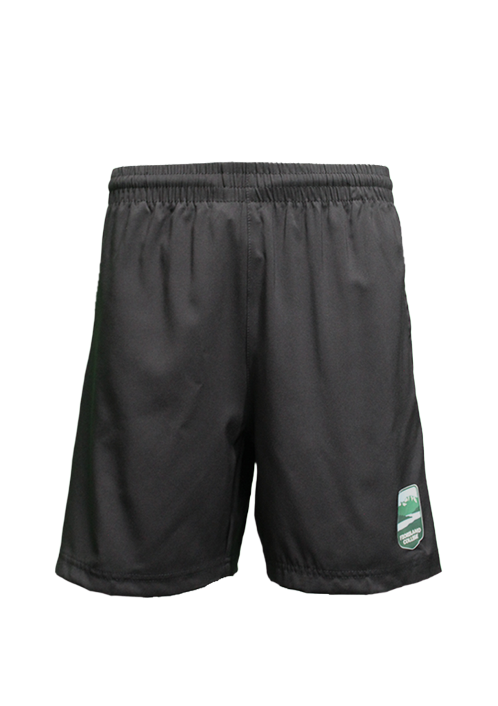 Fiordland College PE Shorts Black